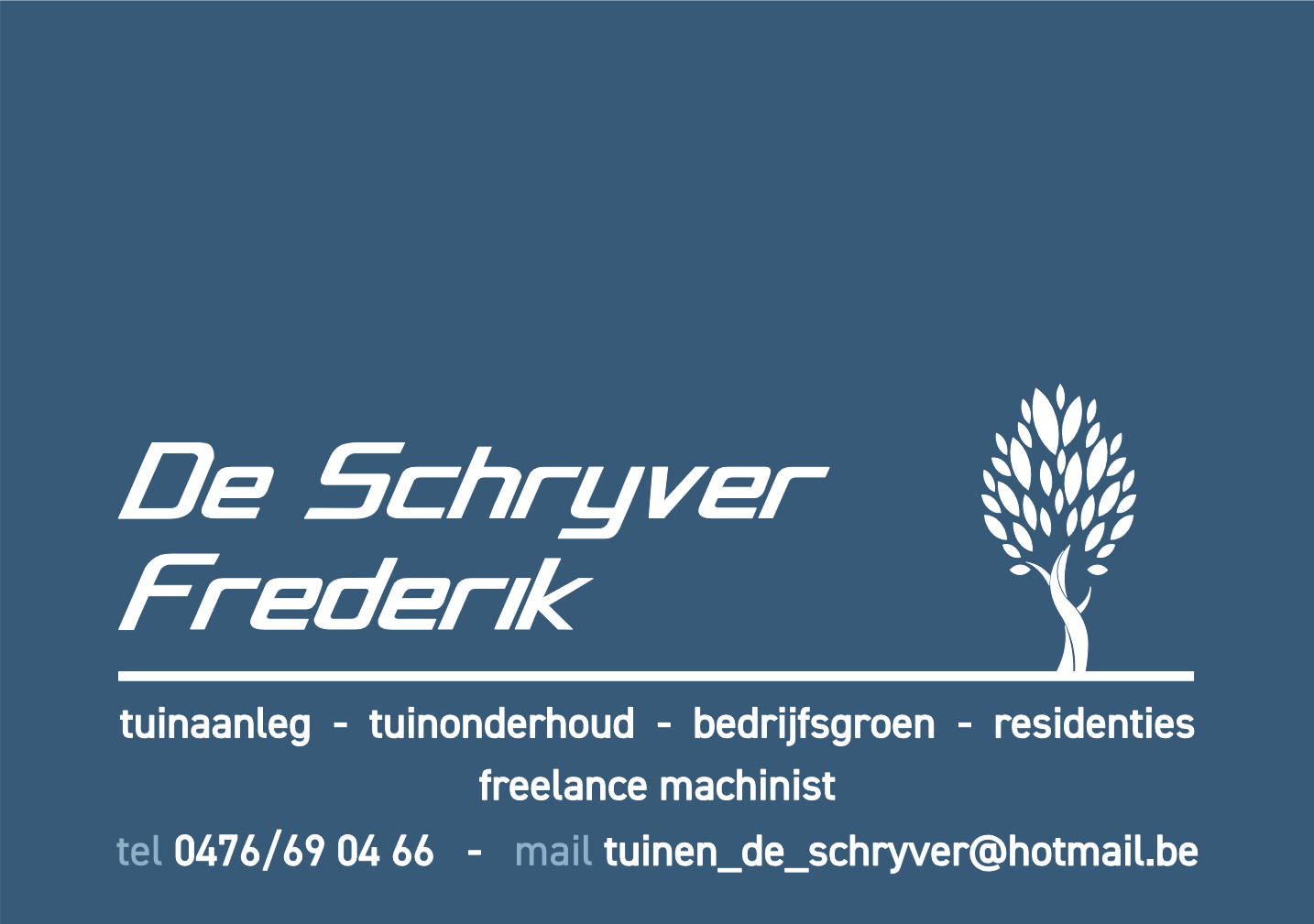 Tuinaanleg & onderhoud Frederik De Schryver