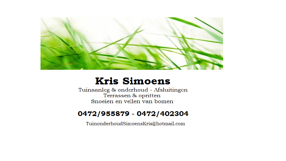 Tuinonderhoud Simoens Kris