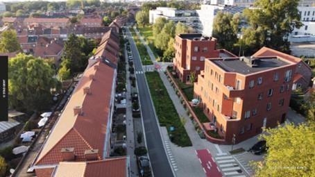 Een doorlopend fiets- en wandelpad omsluit de campus van het Universitair Ziekenhuis. Nominatie Prijs Publieke Ruimte © Infopunt Publieke Ruimte