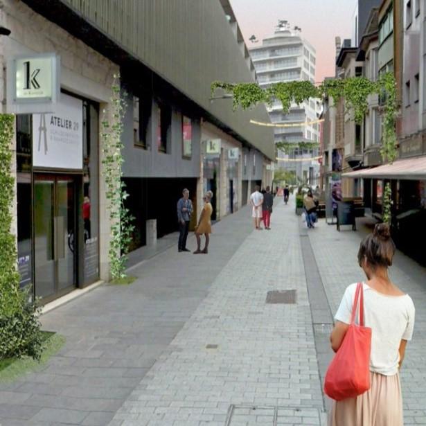 Groenslingers in de Wijngaardstraat. © Stad Kortrijk
