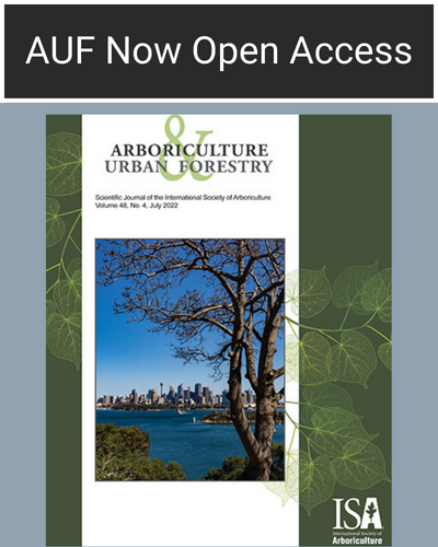 Vakblad Arboriculture & Urban Forestry (AUF) wordt Open Access