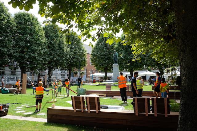 Leuven / Hogeschoolplein wordt tijdelijk speeltuin