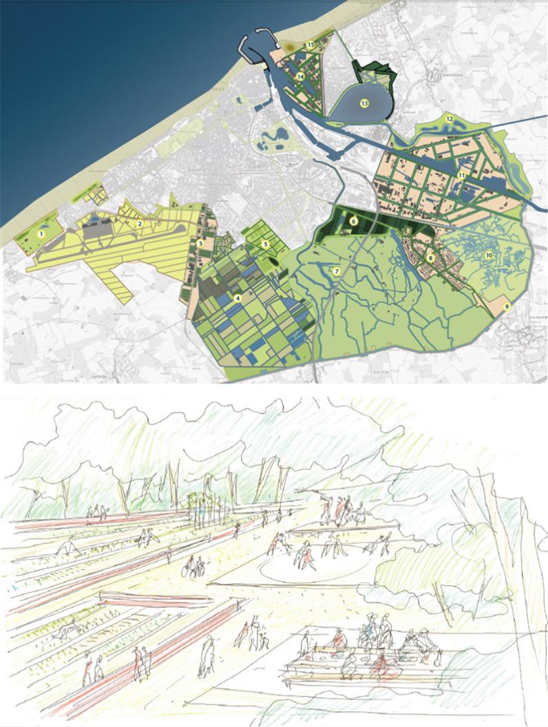 Kubieke Ruimte / Fietstocht langs Groen Lint Oostende