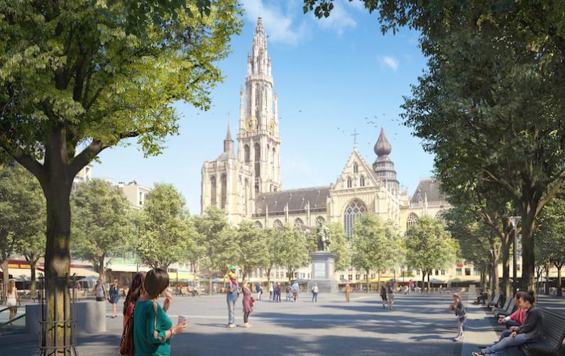 Antwerpen / Heraanleg Groenplaats start in 2024