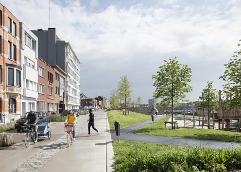 Leuven / Park Belle-Vue wint Prijs Fietsinfrastructuur in Vlaanderen 2021 