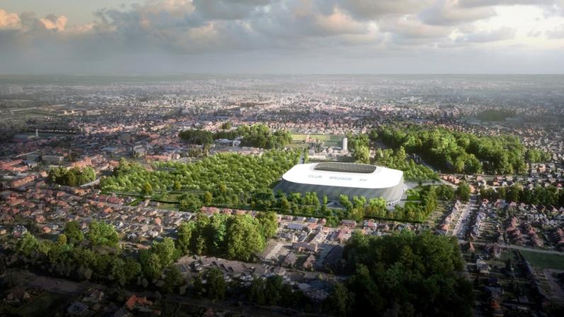Publiek park rond nieuw Stadion Club Brugge