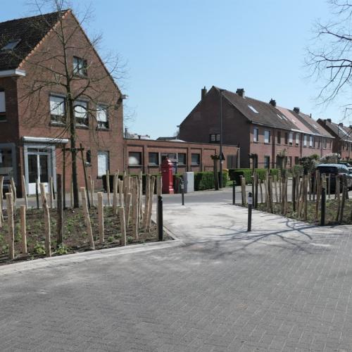 Het net aangelegde Groene Hoekje ter hoogte van de Taeymanslaan. © provincie Antwerpen