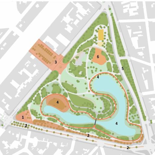 Het herwaarderingsplan voor het Antwerpse Stadspark © Stad Antwerpen