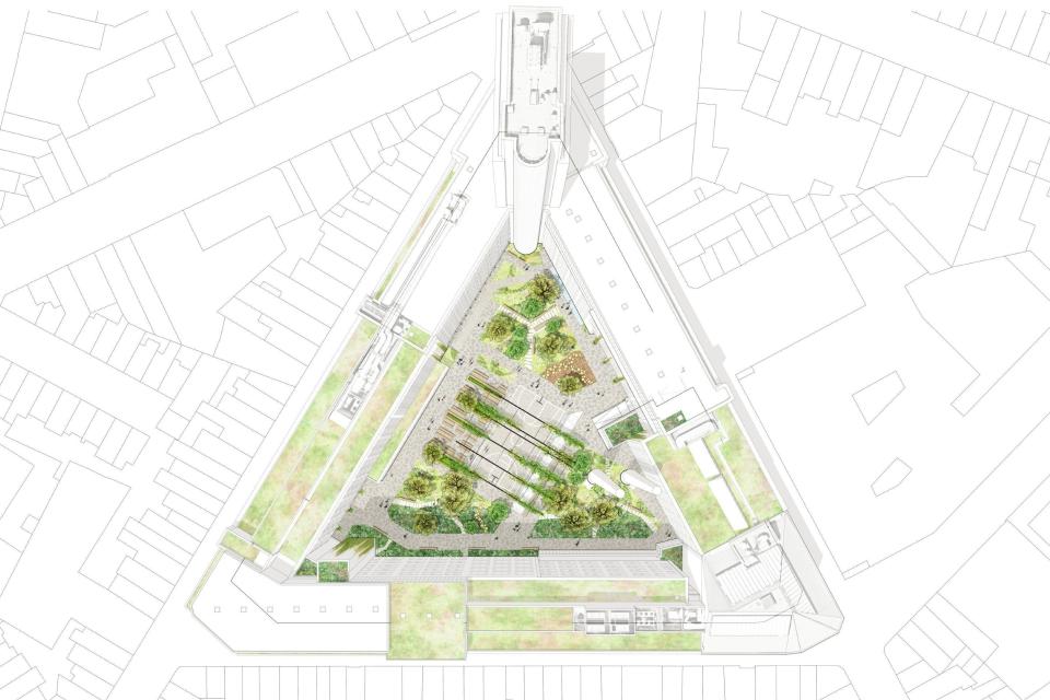 Groendakenplan van Den Bell © Stad Antwerpen