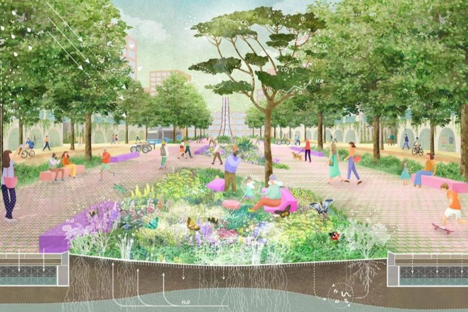 De groene culturele as © Felixx + PosadMaxwan