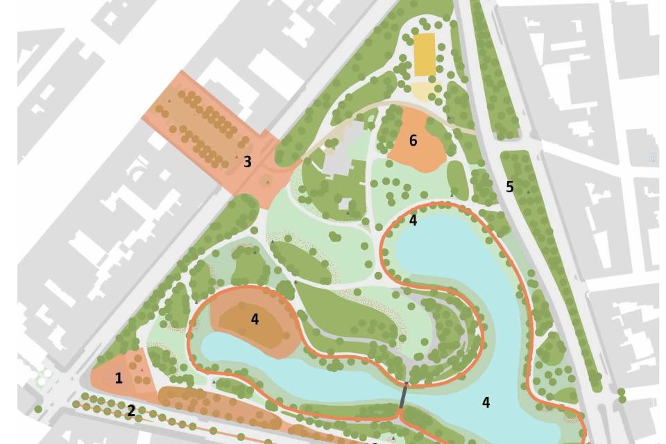 Het herwaarderingsplan voor het Antwerpse Stadspark © Stad Antwerpen
