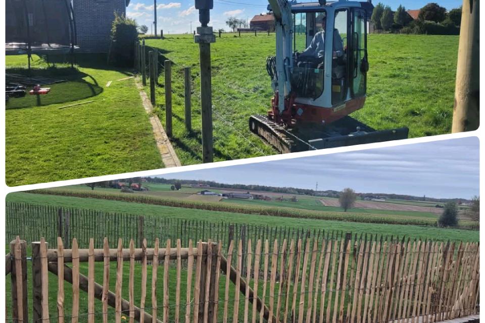 Plaatsen kastanje afsluiting 