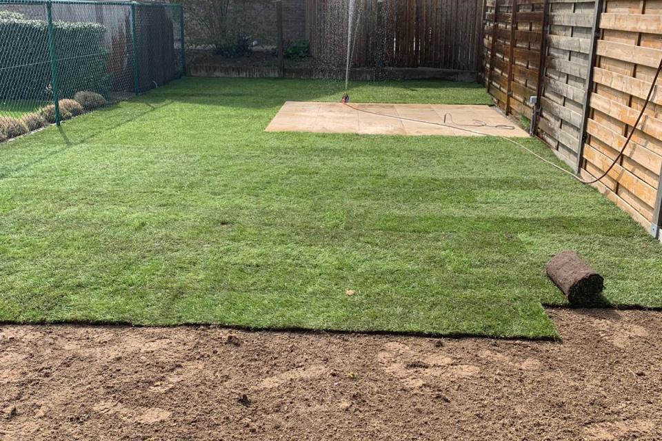 Aanleg graszoden