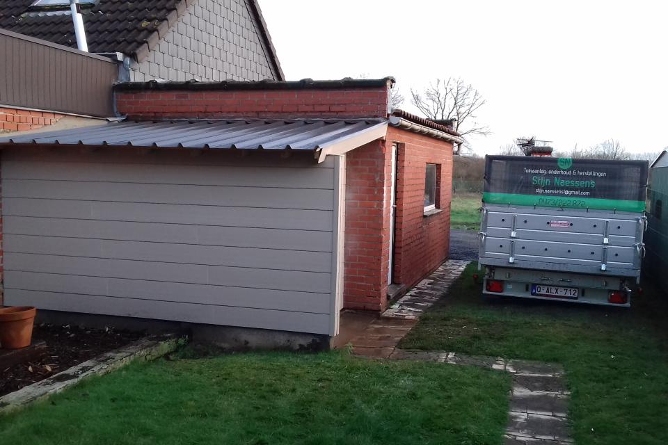 Uitbekleden tuinhuis op maat 