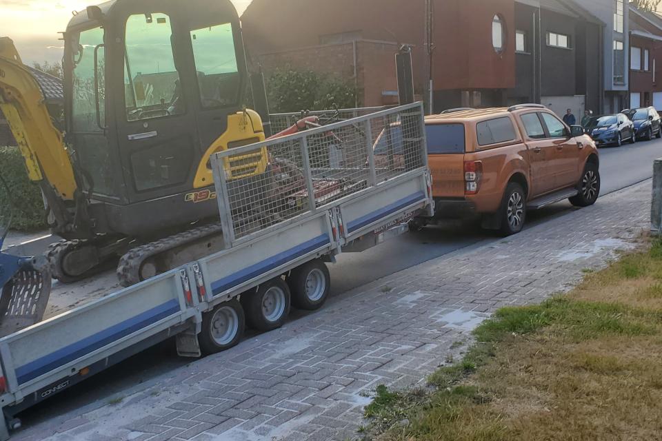 onze aanhangwagen voor zware machines