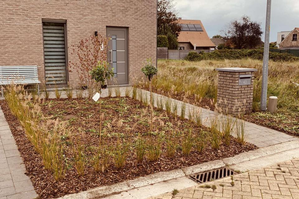 simpele aanleg voortuin