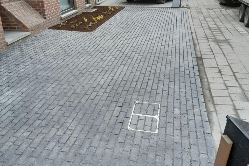 Oprit in waterpasserede klinkers