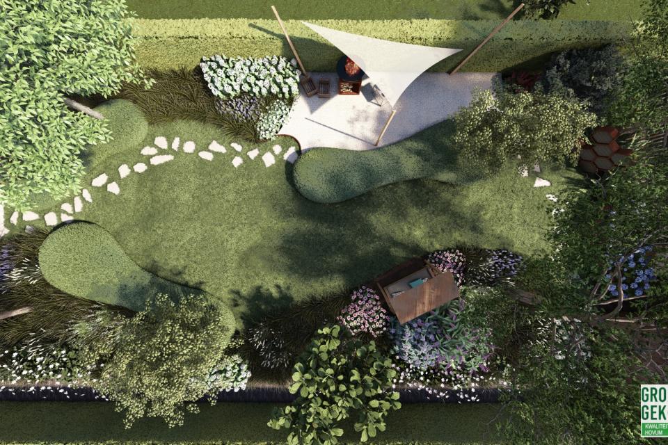 Tuin met kampeergevoel in Lommel