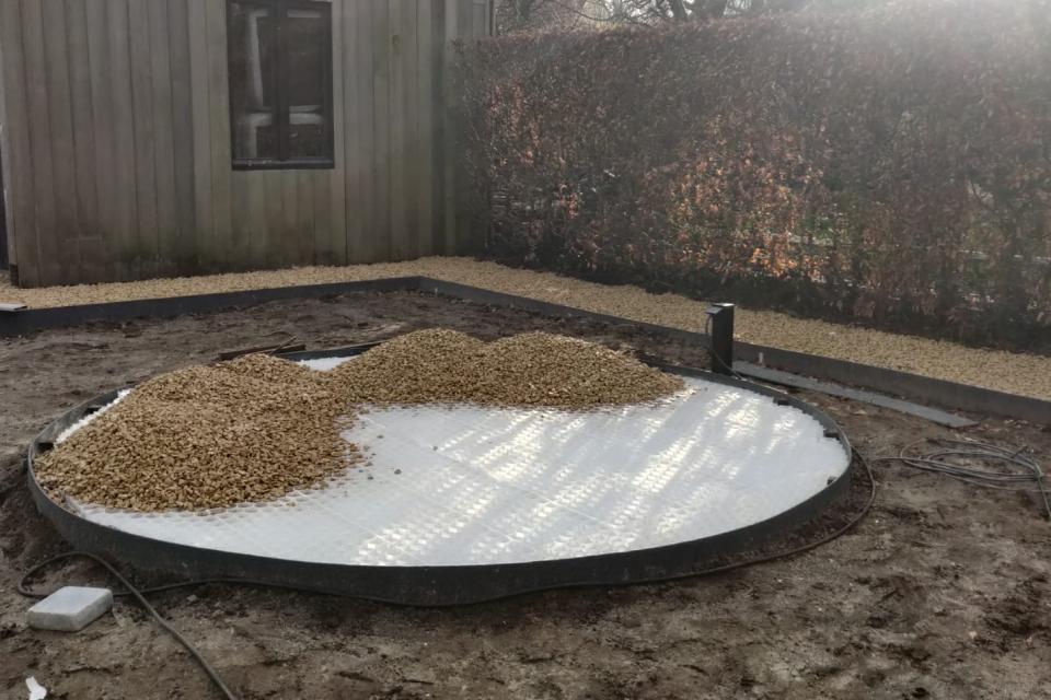 Aanleg wandelpad en rond terras