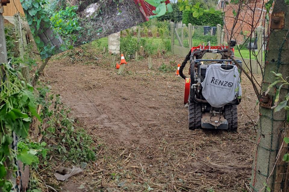 Opruiming zwaar verwilderde tuin 