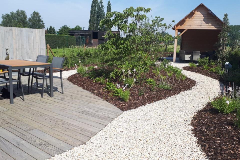 Organisch gevormde tuin