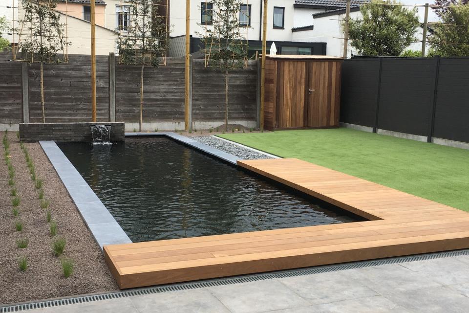 Tuin met biopool te Zele