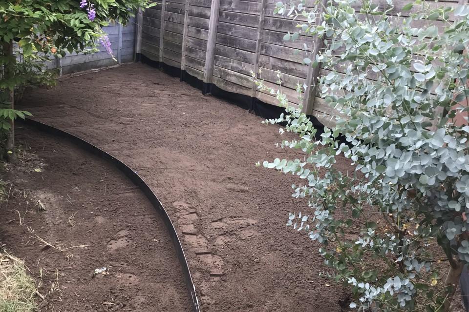 Aanleg plantvak