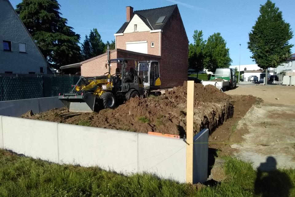 plaatsen van keerwanden