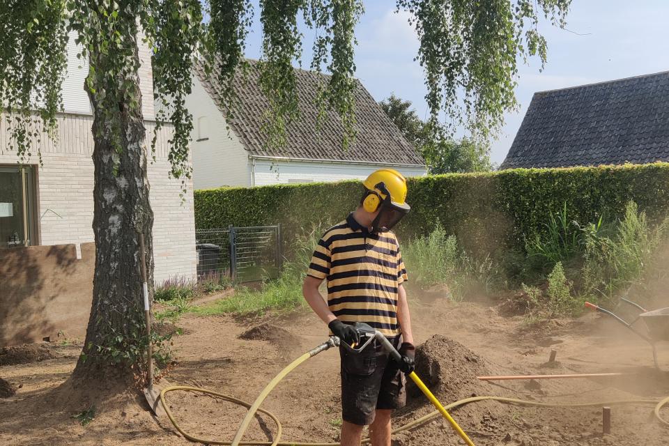 Standplaatsverbetering met airspade
