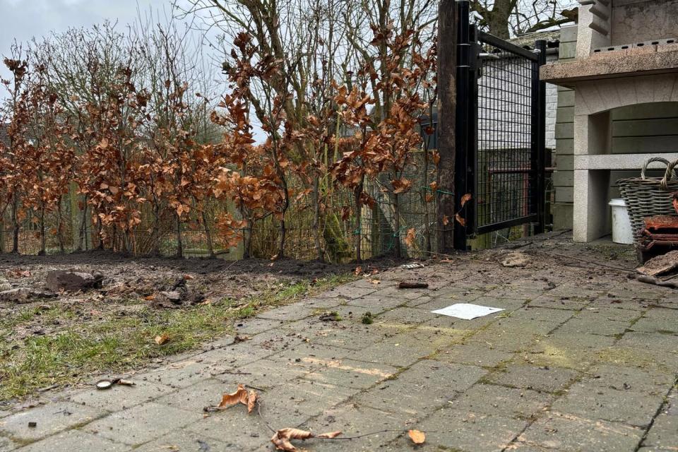aanleg van beuken haag en plaatsen van tuinpoort