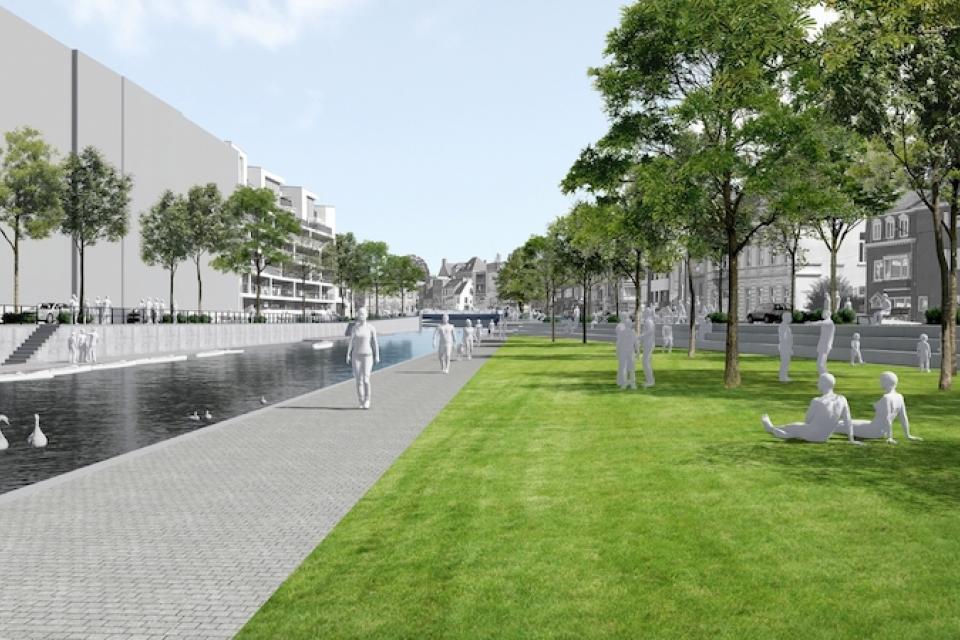 Kortrijk / Oude Leieboorden worden groen